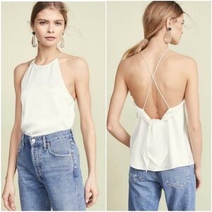 Alice + Olivia emmeline White Backless Sleeveless Tank Top